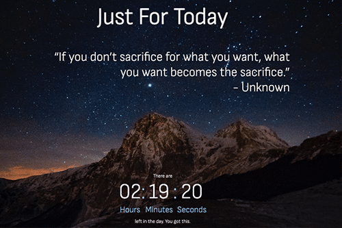 Just For Today